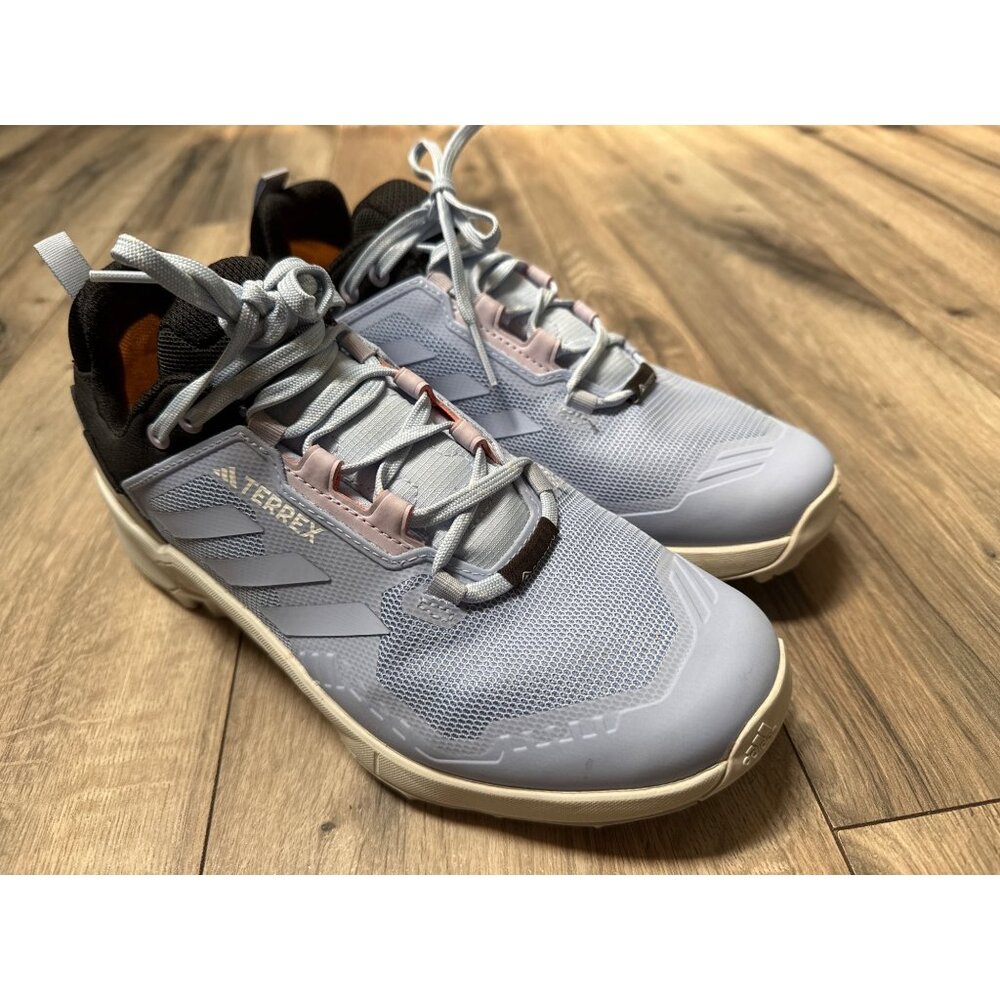 Adidas Terrex Swift R3 Gore-Tex Womens Hiking Shoes Size 10 Light Blue/Black